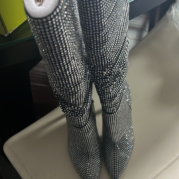 Gianni Bini Rhinestone Knee Boots - Picture 6 of 10